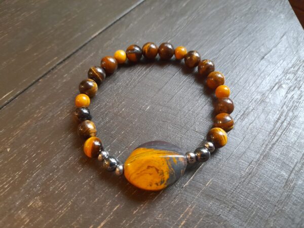 Armband Krigarsjäl Tigerjärn Gul