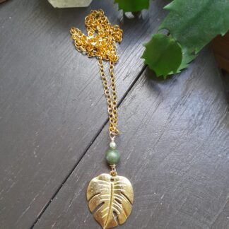 Halsband Monstera Guld