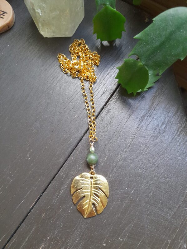 Halsband Monstera Guld