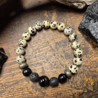 Armband Dalmatinerjaspis XS