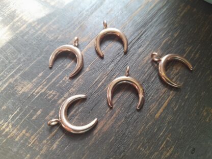 Hänge måne/horn, rosegold, rostfritt stål