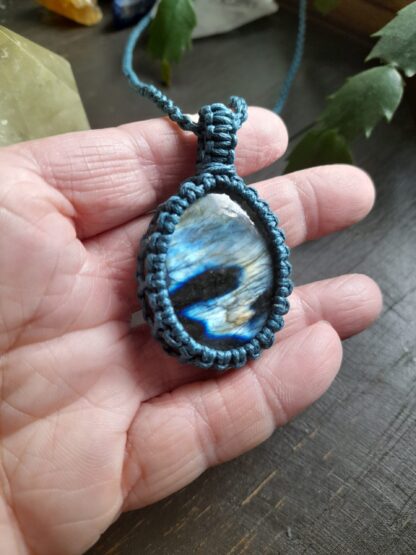 Halsband Labradorit Blå - Bild 2