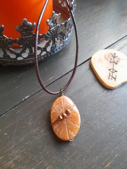 Halsband Orange aventurin