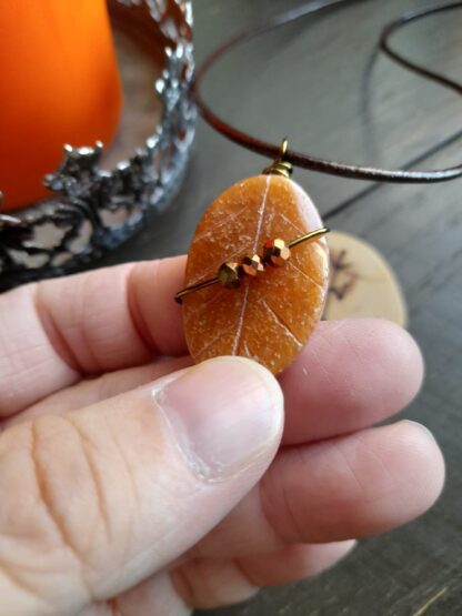 Halsband Orange aventurin - Bild 2