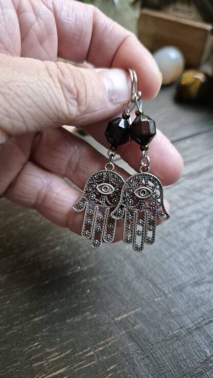 Örhängen Hamsa Agat - Bild 3