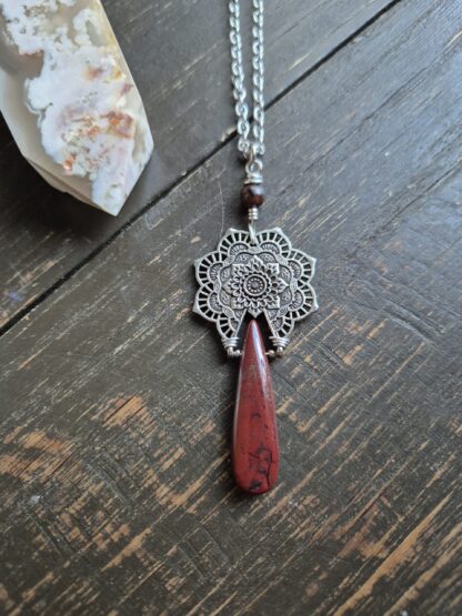 Halsband Mandala Jaspis