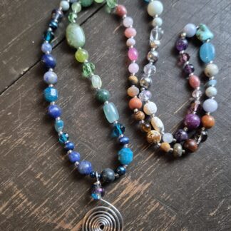 Halsband Livskraft Blå Spiral