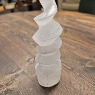 Selenit Enhörningshorn, 15 cm