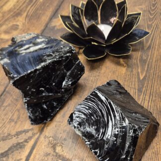 Obsidian, rå, 80-100 mm