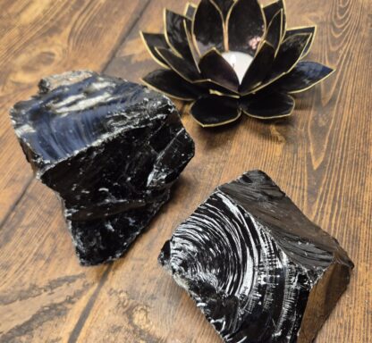 Obsidian, rå, 80-100 mm